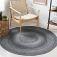thumbnail image 1 of SAFAVIEH Braided Lyla Solid Polyester Reversible Area Rug, Black/Ivory, 6' x 6' Round, 1 of 8