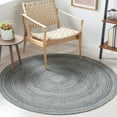 thumbnail image 1 of SAFAVIEH Braided Lyla Solid Polyester Reversible Area Rug, Green/Gray, 6' x 6' Round, 1 of 8