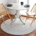 thumbnail image 1 of SAFAVIEH Braided Lyla Solid Polyester Reversible Area Rug, Ivory/Light Blue, 4' x 4' Round, 1 of 11