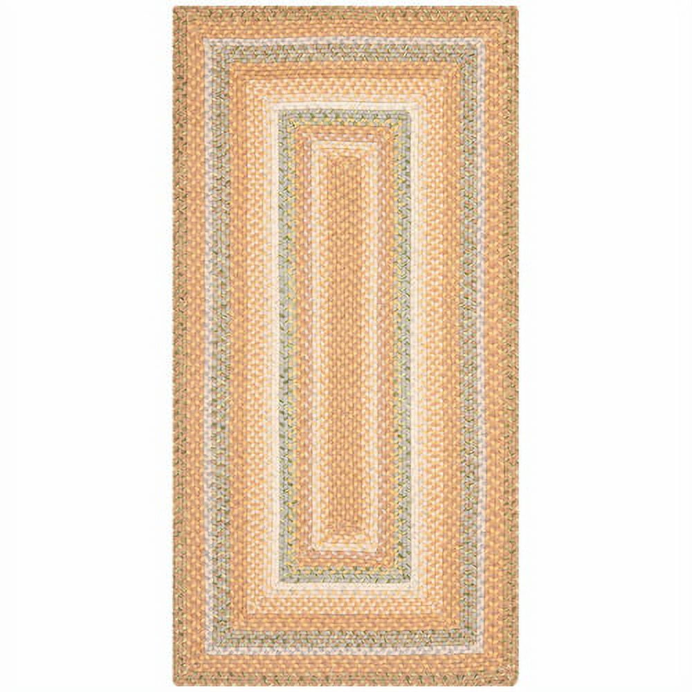 Handmade Blue Braided Reversible Cotton Area Rug 2'6" x 5'