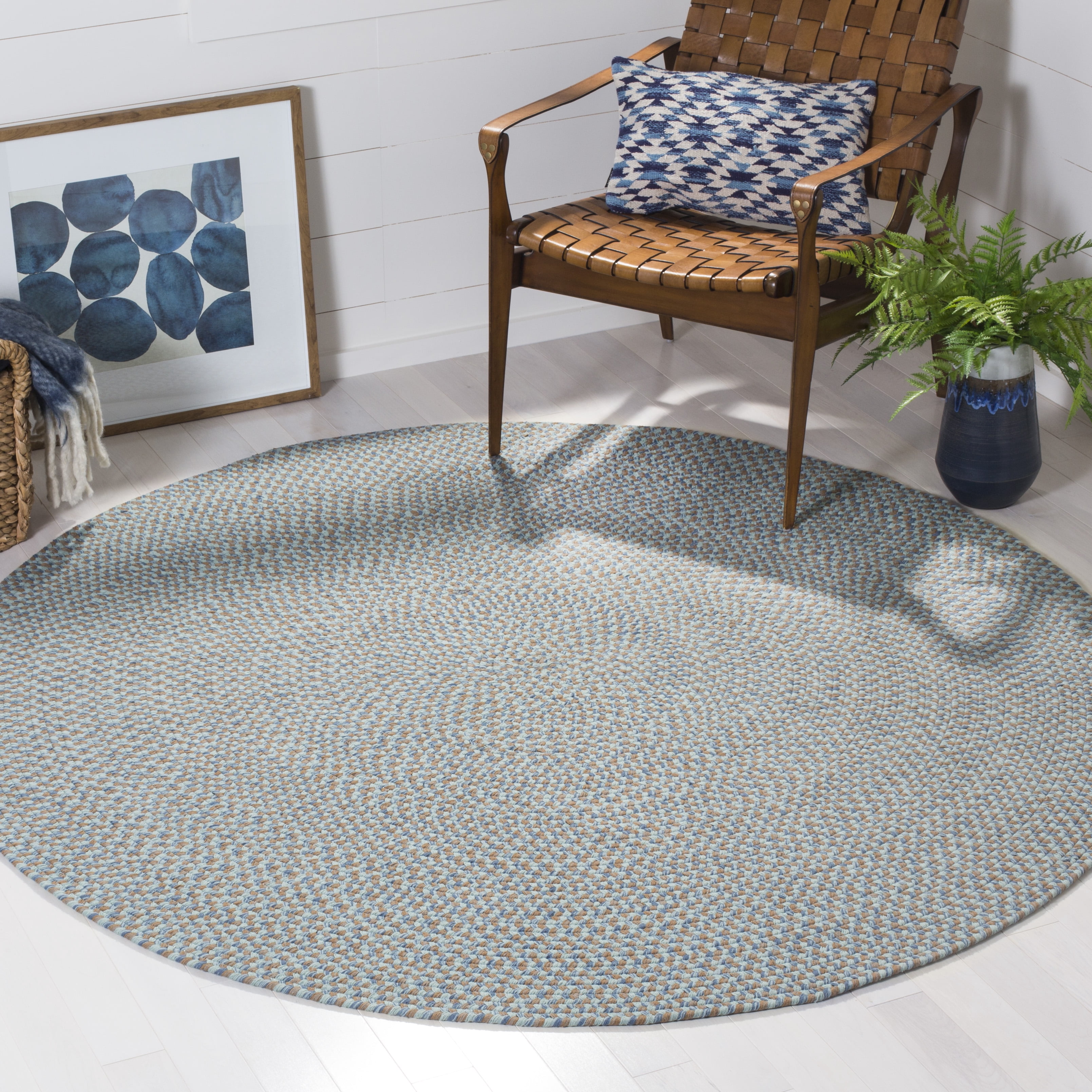 Matwell Rug SAFAVIEH Braided Maxwell Solid Cotton Reversible Area Rug, Multi, 6' x ...