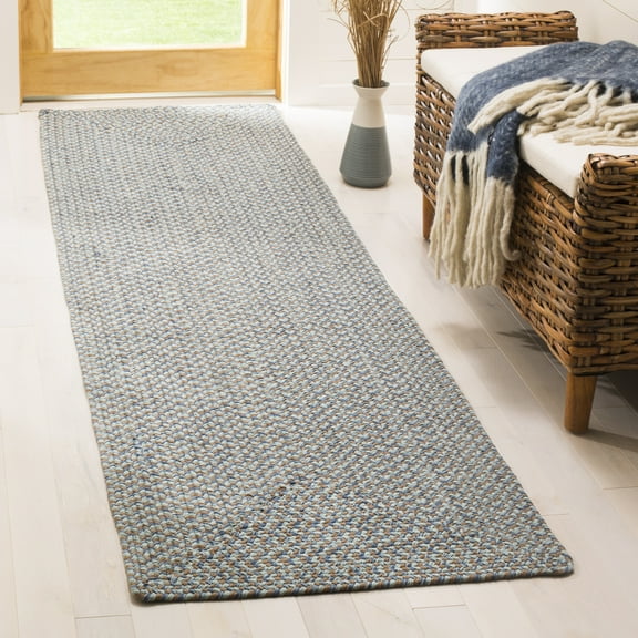 SAFAVIEH Braided Maxwell Solid Cotton Reversible Runner Rug, Multi, 2'3" x 6'