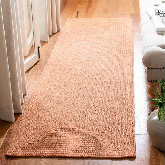SAFAVIEH Braided May Solid Cotton Reversible Runner Rug, Multi, 2'3" x 8'