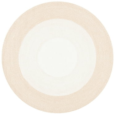 SAFAVIEH Braided Osmond Confetti Bordered Area Rug, Beige, 8' x 8' Round