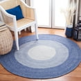 thumbnail image 1 of SAFAVIEH Braided Osmond Geometric Polyester Reversible Area Rug, Blue/Ivory, 6' x 6' Round, 1 of 7