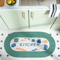 thumbnail image 1 of Safavieh Braided Posters Contemporary Kitchen Runner Rug, Ivory/Green, 1'8" x 4' Oval, 1 of 6