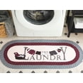 thumbnail image 1 of Safavieh Braided Posters Contemporary Laundry Runner Rug, Ivory/Blue, 1'8" x 4' Oval, 1 of 6