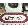 thumbnail image 1 of Safavieh Braided Posters Contemporary Laundry Runner Rug, Ivory/Burgundy Red, 1'8" x 4' Oval, 1 of 6