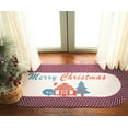 thumbnail image 1 of Safavieh Braided Posters Merry Christmas Cottage Runner Rug, Ivory/Burgundy Red, 1'8" x 4' Oval, 1 of 7