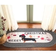 thumbnail image 1 of Safavieh Braided Posters Merry Christmas Dachshund Runner Rug, Ivory/Black, 1'8" x 4' Oval, 1 of 7