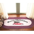 thumbnail image 1 of Safavieh Braided Posters Merry Christmas Tree Runner Rug, Ivory/Burgundy Red, 1'8" x 4' Oval, 1 of 7
