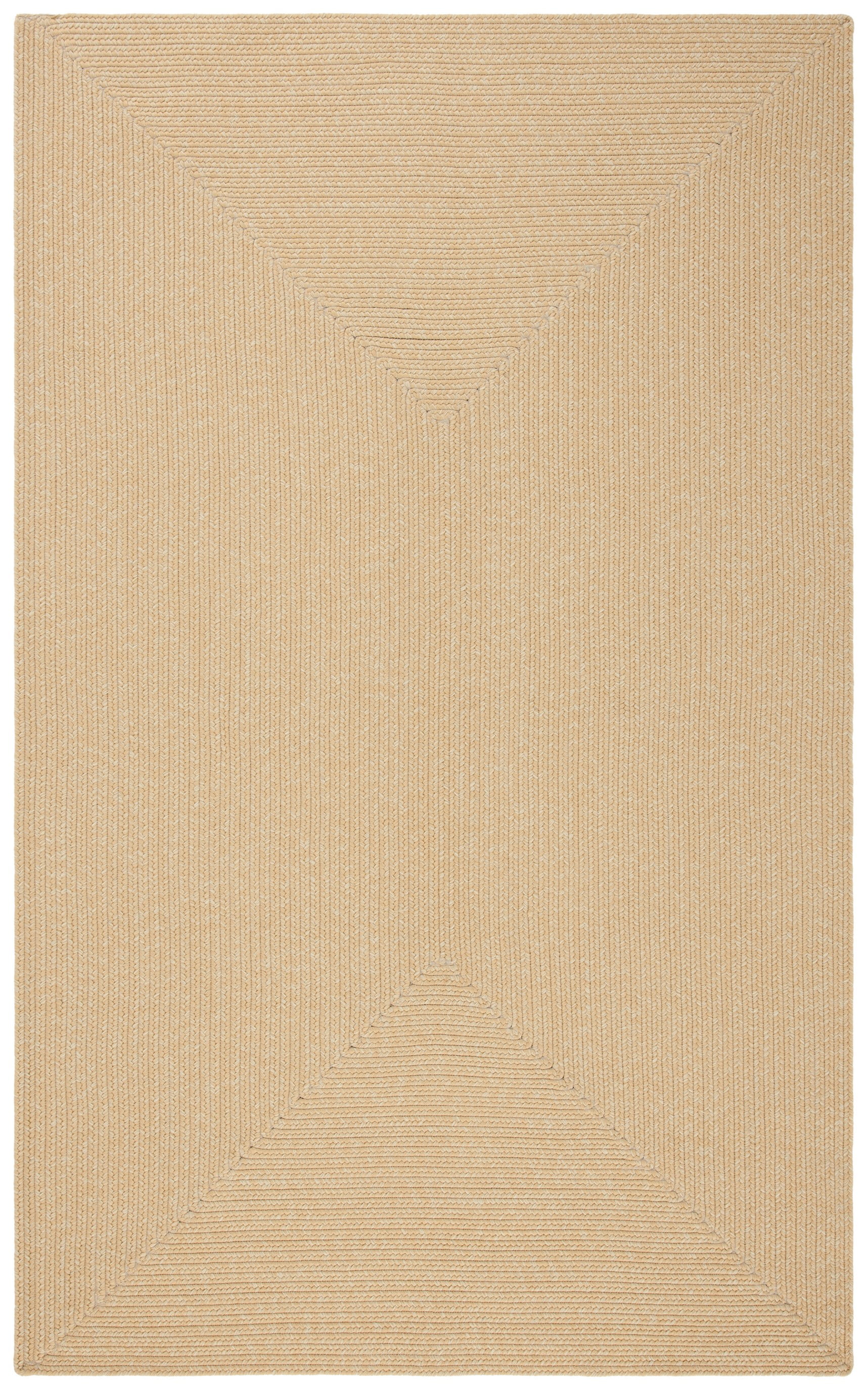 Beige Braided Reversible Synthetic Area Rug 5' x 8'