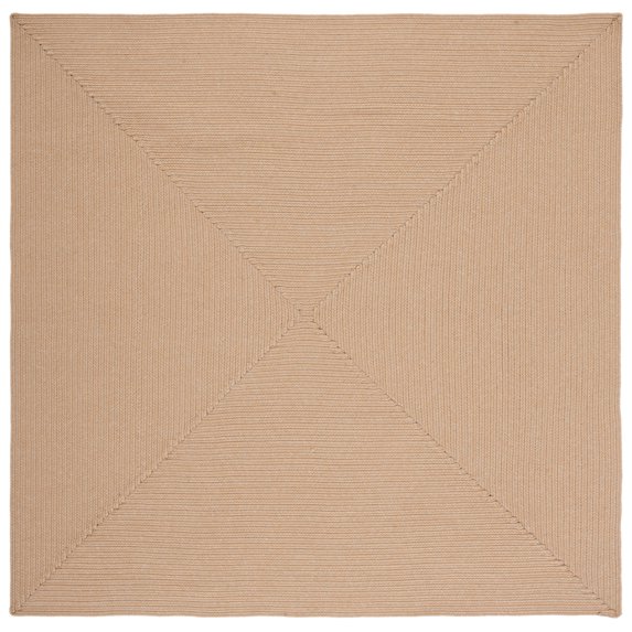 SAFAVIEH Braided Rishika Solid Area Rug, Beige/Tan, 6' x 6' Square