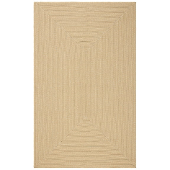 SAFAVIEH Braided Rishika Solid Area Rug, Beige/Tan, 6' x 9'