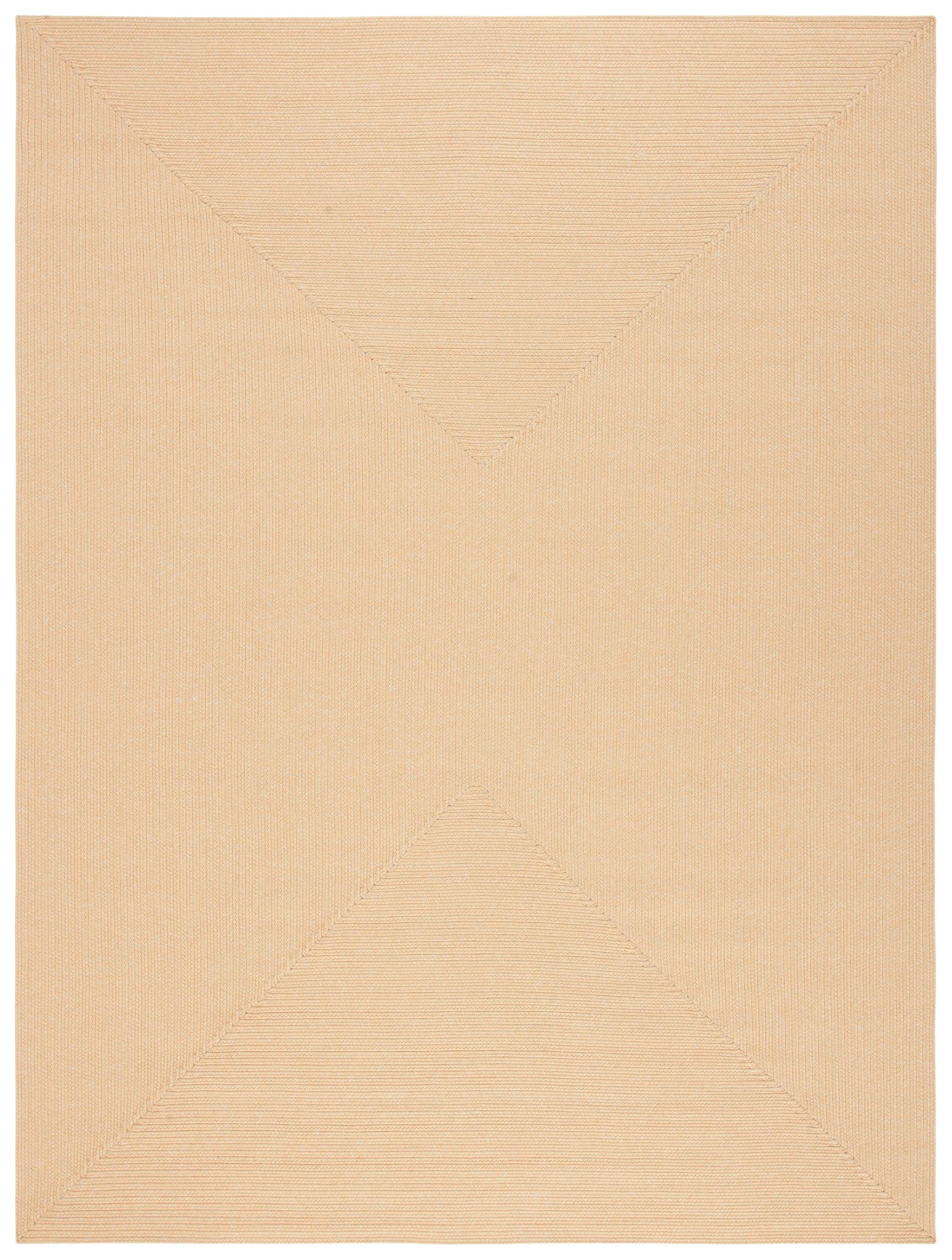 Beige Tan 8' x 10' Handmade Reversible Braided Area Rug