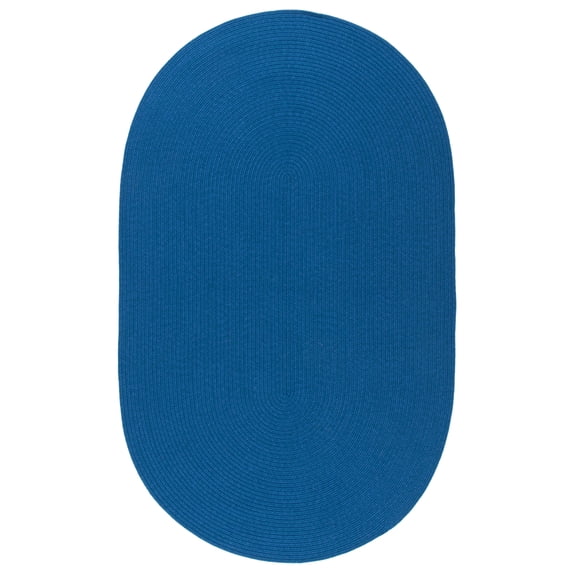 SAFAVIEH Braided Rishika Solid Area Rug, Blue, 4' x 6' Oval