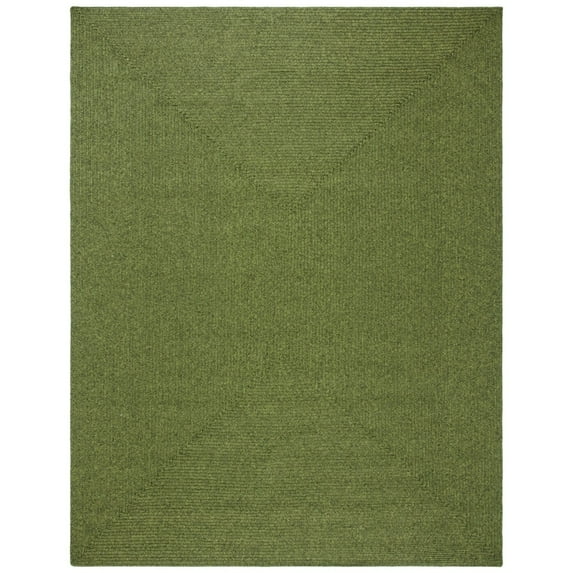 SAFAVIEH Braided Rishika Solid Area Rug, Green, 8' x 8' Round