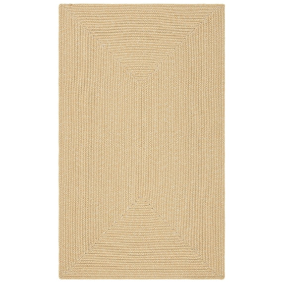 SAFAVIEH Braided Rishika Solid Machine Washable Reversible Area Rug, Beige/Tan, 3' x 5'