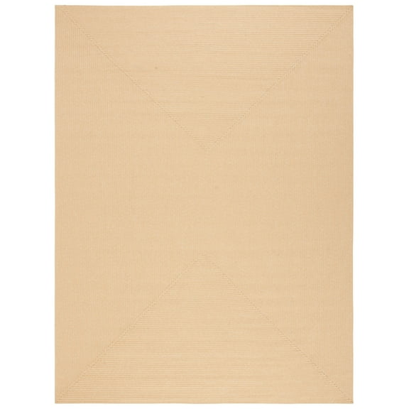 SAFAVIEH Braided Rishika Solid Machine Washable Reversible Area Rug, Beige/Tan, 8' x 10'