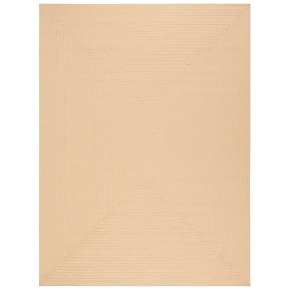 SAFAVIEH Braided Rishika Solid Machine Washable Reversible Area Rug, Beige/Tan, 8' x 10'