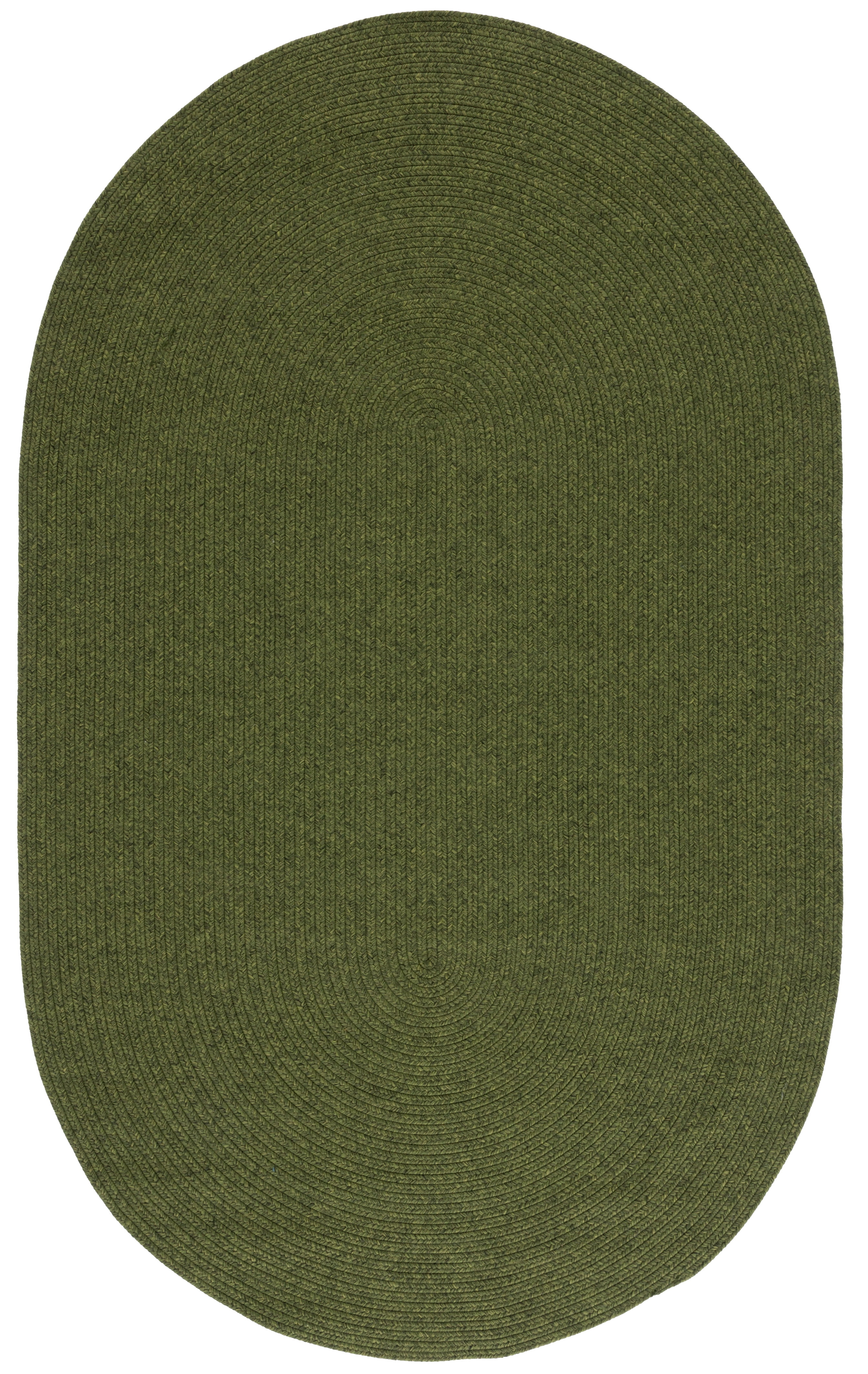SAFAVIEH Braided Rishika Solid Machine Washable Reversible Area Rug, Green, 7' x 10' Oval
