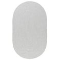 thumbnail image 1 of SAFAVIEH Braided Rishika Solid Machine Washable Reversible Area Rug, Silver/Grey, 4' x 6' Oval, 1 of 8