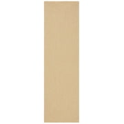SAFAVIEH Braided Rishika Solid Machine Washable Reversible Runner Rug, Beige/Tan, 2'3" x 8'
