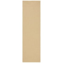 SAFAVIEH Braided Rishika Solid Machine Washable Reversible Runner Rug, Beige/Tan, 2'3" x 8'