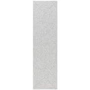 SAFAVIEH Braided Rishika Solid Machine Washable Reversible Runner Rug, Silver/Grey, 2'3" x 16'