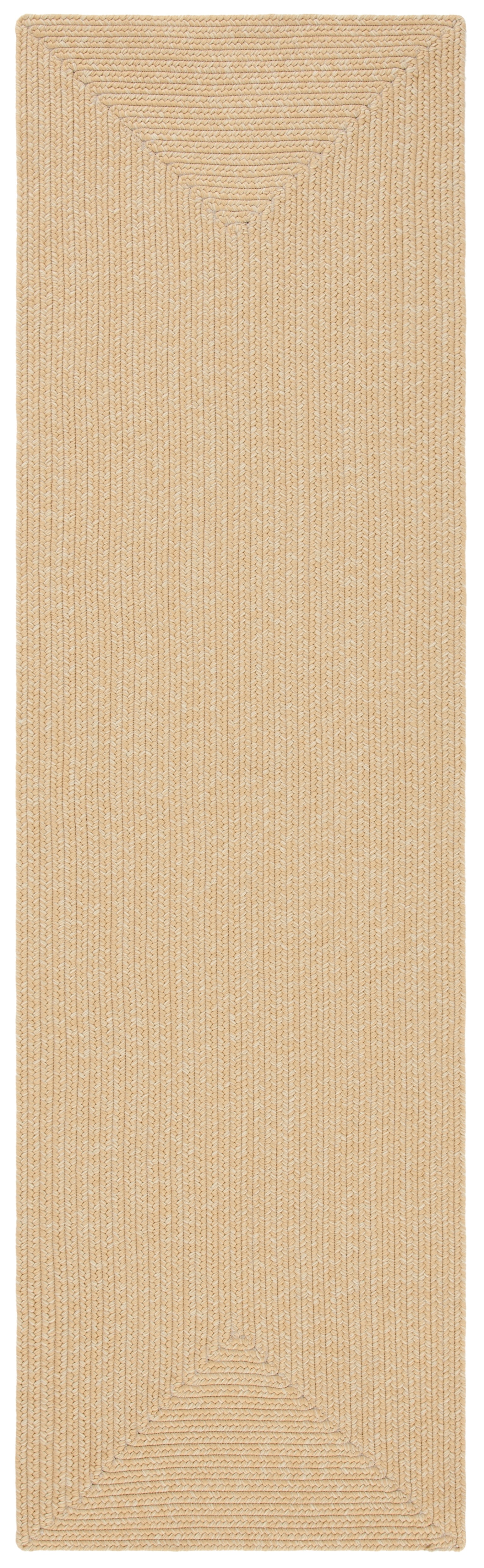 Elegant Handwoven Beige Synthetic Runner Rug 27" x 10"