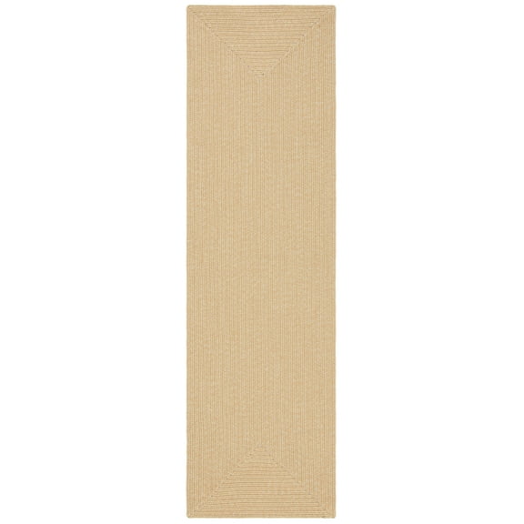 SAFAVIEH Braided Rishika Solid Runner Rug, Beige/Tan, 2'3" x 12'