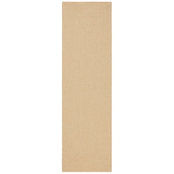 SAFAVIEH Braided Rishika Solid Runner Rug, Beige/Tan, 2'3" x 6'