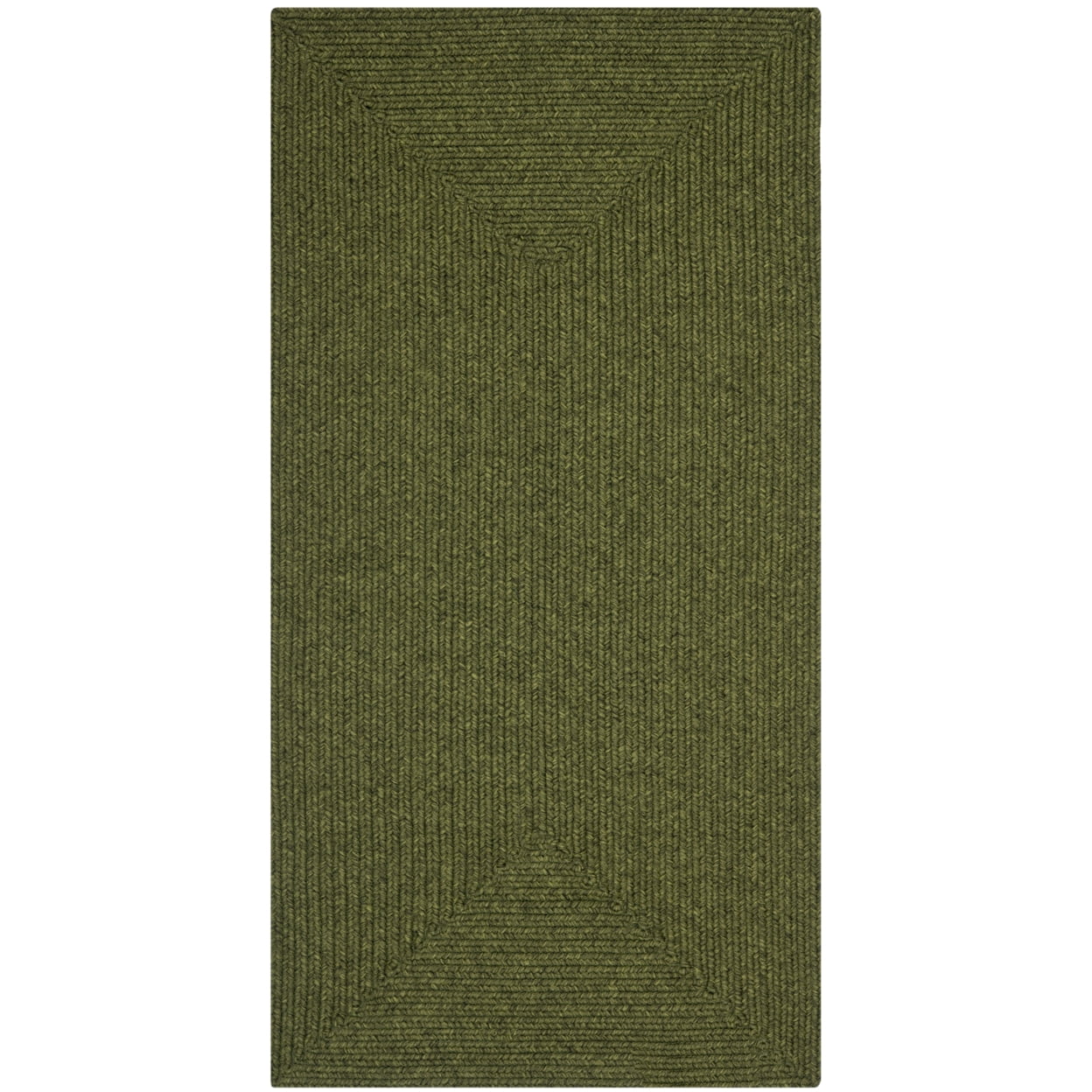 SAFAVIEH Braided Rishika Solid Runner Rug, Green, 2'3