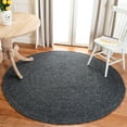thumbnail image 1 of SAFAVIEH Braided Ronan Solid Reversible Area Rug, Black, 6' x 6' Round, 1 of 11