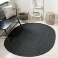 thumbnail image 1 of SAFAVIEH Braided Ronan Solid Reversible Area Rug, Black, 6' x 9' Oval, 1 of 11