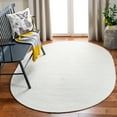 thumbnail image 1 of SAFAVIEH Braided Ronan Solid Reversible Area Rug, Ivory, 8' x 10' Oval, 1 of 10