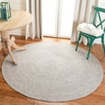 thumbnail image 1 of SAFAVIEH Braided Ronan Solid Reversible Area Rug, Light Gray, 6' x 6' Round, 1 of 10