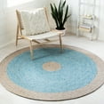 thumbnail image 1 of SAFAVIEH Braided Simon Bordered Reversible Area Rug, Blue/Beige, 5' x 5' Round, 1 of 11