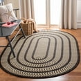 thumbnail image 1 of SAFAVIEH Braided Tanisha Bordered Reversible Area Rug, Ivory/Dark Brown, 8' x 10' Oval, 1 of 10