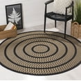 thumbnail image 1 of SAFAVIEH Braided Tanisha Bordered Reversible Area Rug, Beige/Black, 8' x 8' Round, 1 of 7