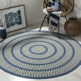 thumbnail image 1 of SAFAVIEH Braided Tanisha Bordered Reversible Area Rug, Ivory/Blue, 4' x 4' Round, 1 of 10