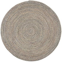 SAFAVIEH Braided Vermont Confetti Solid Area Rug, Blue/Ivory, 7' x 7' Round