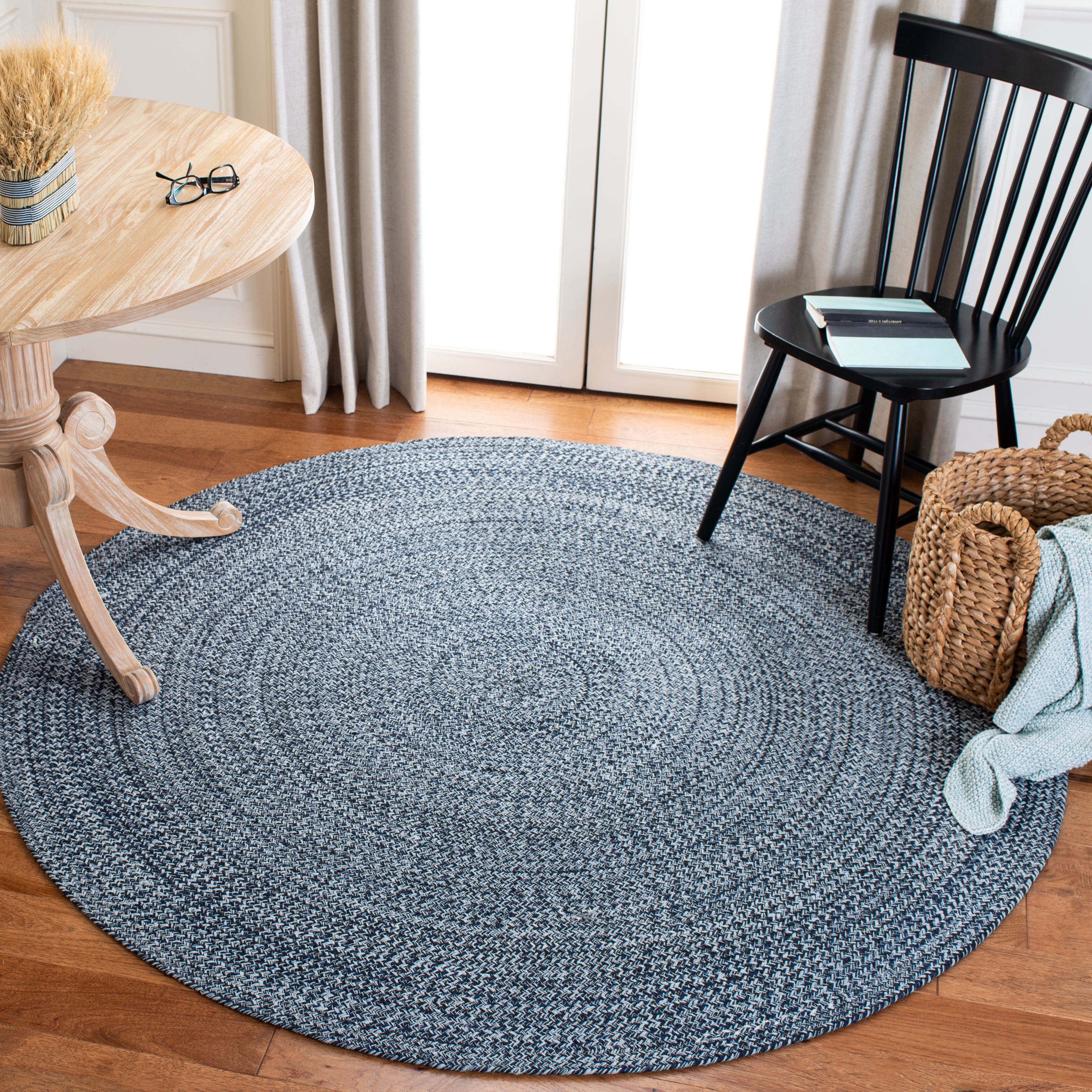 SAFAVIEH Braided Vermont Geometric Cotton Reversible Area Rug, Navy ...