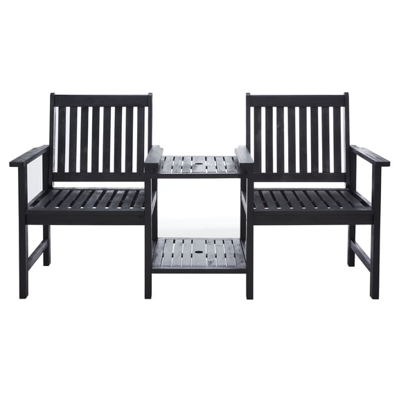 SAFAVIEH Brea Transitional Outdoor Patio Twin Bistro Set, Black