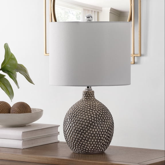 SAFAVIEH Breeda 19 in. Textured Ceramic Table Lamp, Ivory