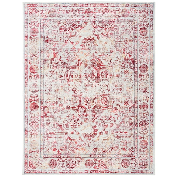 SAFAVIEH Brentwood Adams Oriental Area Rug, Ivory/Red, 10' x 13'