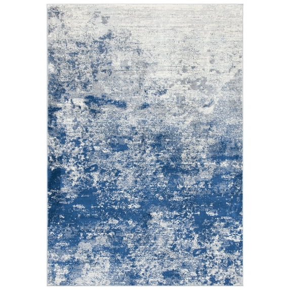 SAFAVIEH Brentwood Ainslee Abstract Area Rug, Grey/Navy, 5'3" x 7'6"