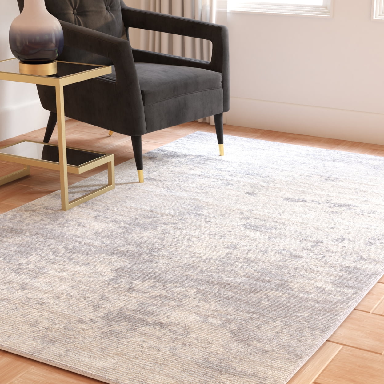 SAFAVIEH Brentwood Alaia Abstract Area Rug, 10' x 13', Grey/Ivory