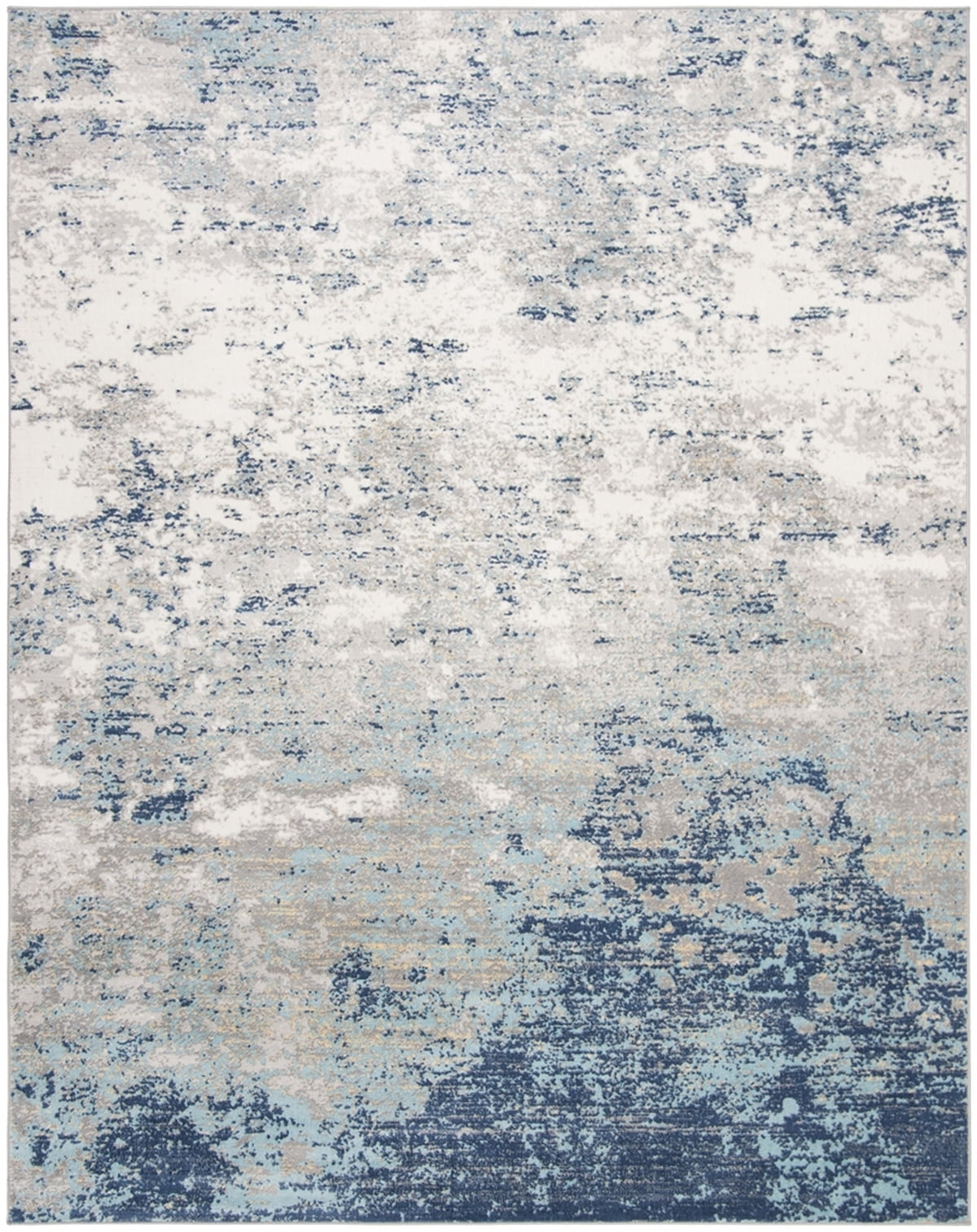 SAFAVIEH Brentwood Alaia Abstract Area Rug, 12' x 15', Light Grey/Blue