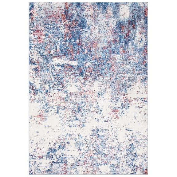 SAFAVIEH Brentwood Ainslee Abstract Area Rug, Navy/Red, 2' x 4'